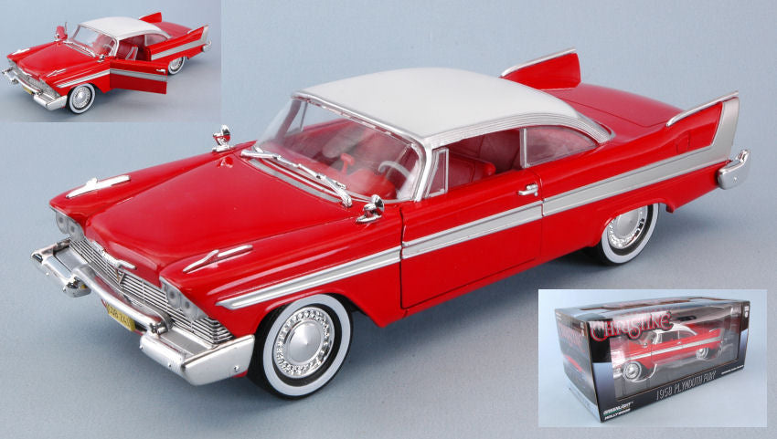 Greenlight - PLYMOUTH FURY CHRISITNE LA MACCHINA INFERNALE 1958 RED W/WHITE ROOF 1:24 - Cod. GREEN84071