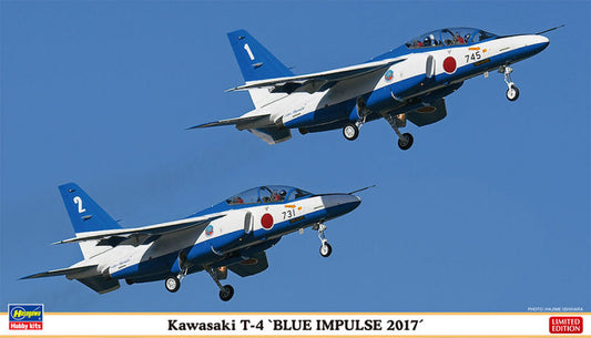 Hasegawa - KAWASAKI T4 BLUE IMPULS 2017 2 BAUSATZE KIT 1:72 - Cod. HA02249
