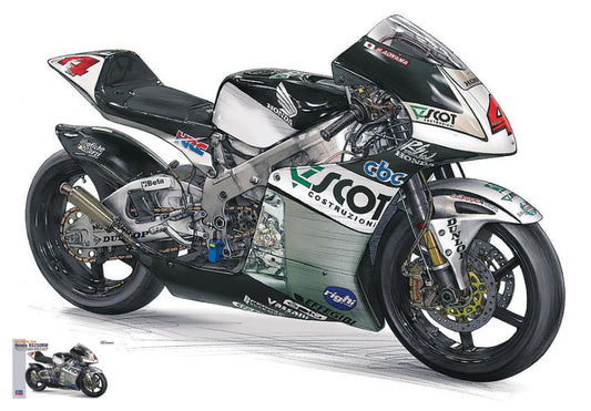Hasegawa - HONDA RS250RW H.AOYAMA 2009 TEAM SCOT N.4 WORLD CHAMPION 250cc KIT 1:12 - Cod. HASBK1