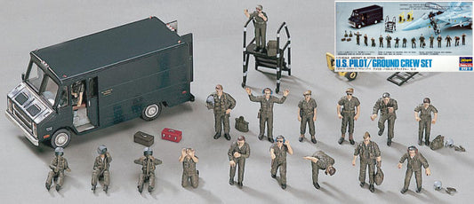 Hasegawa - U.S PILOT/GROUND CREW SET KIT 1:72 - Cod. HASX72-7