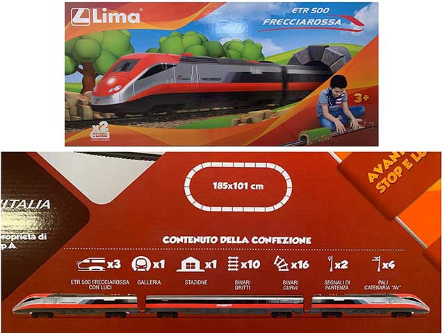 Lima - TRENO FRECCIAROSSA A BATTERIA SCALA HO 1:87 - Cod. HL1403A