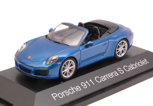 Herpa - PORSCHE 911 CARRERA S CABRIOLET 2016 METALLIC BLUE 1:43 - Cod. HP7099