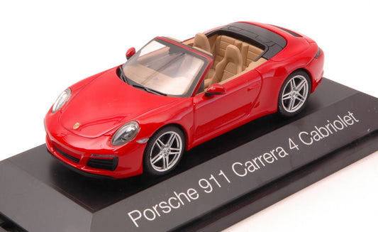 Herpa - PORSCHE 911 CARRERA 4 CABRIO RED 1:43 - Cod. HP7110