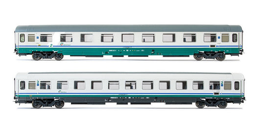 Rivarossi - FS 2 CARROZZE PASSEGGERI TIPO UIC-Z LIVREA XMPR 2a CL EP.VI H0 1:87 - Cod. HR4286
