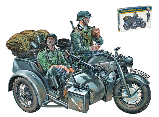 Italeri - ZUNDAPP KS750 W/SIDECAR KIT 1:35 - Cod. IT0317