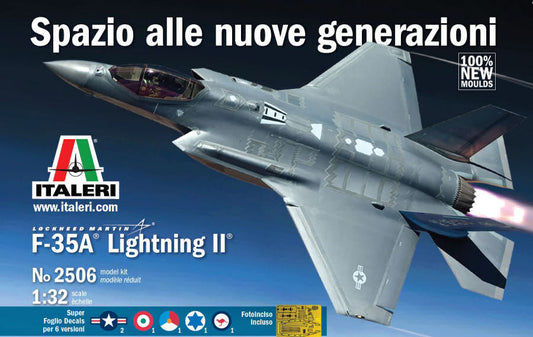 Italeri - F-35A LIGHTING II LOCKHEED (49 cm) DECALS x 5 VERSIONI KIT 1:32 - Cod. IT2506