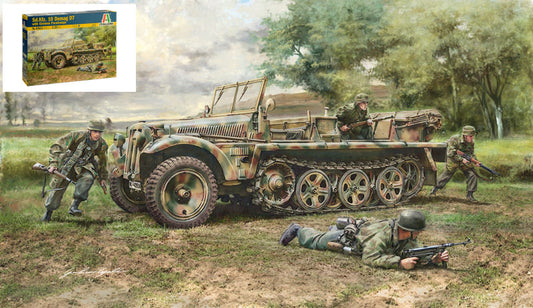Italeri - SD.KFZ.10 DEMAG D7 WITH GERMAN PARATROOPERS KIT 1:35 - Cod. IT6561