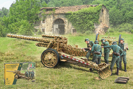 Italeri - 15 cm FIELD HOWITZER 10,5 cm FIELD GUN KIT 1:72 - Cod. IT7082