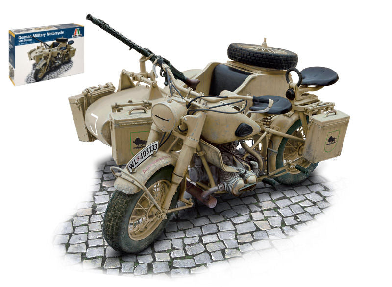 Italeri - BMW R75 GERMAN MILITARY MOTOR W/SIDECAR KIT 1:9 - Cod. IT7403