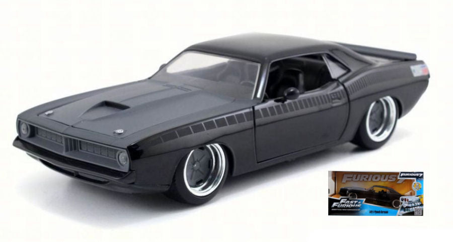 Jada Toys - PLYMOUTH BARRACUDA 1970 FAST & FURIOUS 7 BLACK 1:24 - Cod. JADA97195