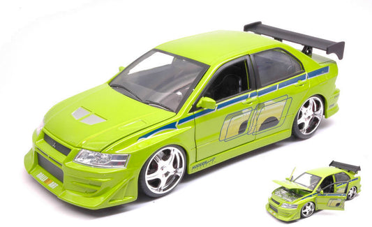 Jada Toys - BRIAN'S MITSUBISHI LANCER EVOLUTION VII FAST & FURIOUS LIGHT GREEN 1:24 - Cod. JADA99788