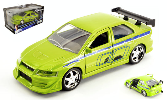 Jada Toys - BRIAN'S MITSUBISHI LANCER EVOLUTION VII FAST & FURIOUS GREEN 1:32 - Cod. JADA99789