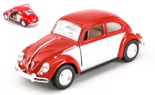 Kinsmart - VW CLASSICAL BEETLE 1967 WHITE/RED BOX 1:32 - Cod. KT5373WR