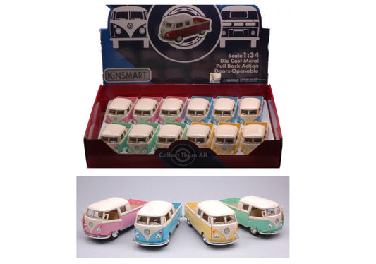 Kinsmart - VW BUS DOUBLE CAB PICK UP PASTEL COLOURS cm 12 - Cod. KT5387DY