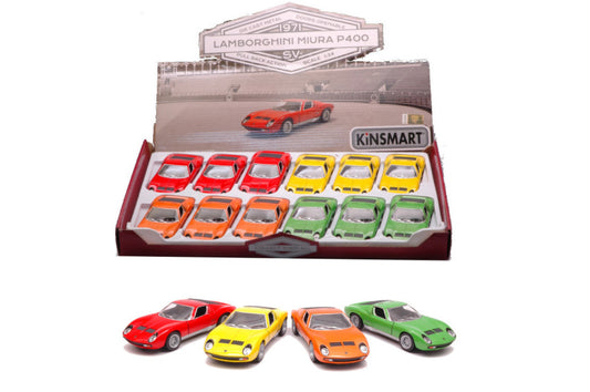 Kinsmart - LAMBORGHINI MIURA P400 SV COL.ASS.cm 12,5 - Cod. KT5390D