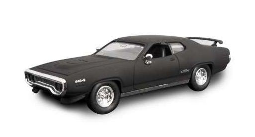 Lucky Die Cast - PLYMOUTH GTX 1971 MATT BLACK 1:43 - Cod. LDC94218MBK