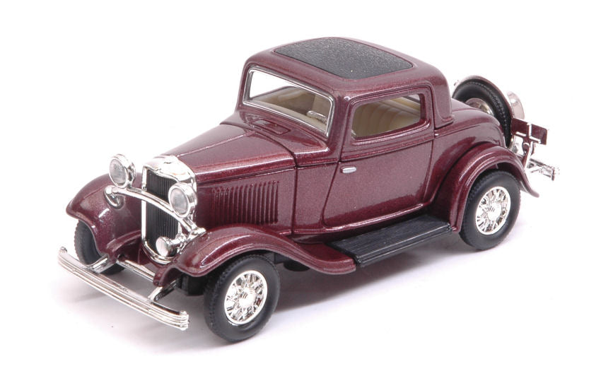 Lucky Die Cast - FORD 3-WINDOW COUPE 1932 BURGUNDY 1:43 - Cod. LDC94231BG