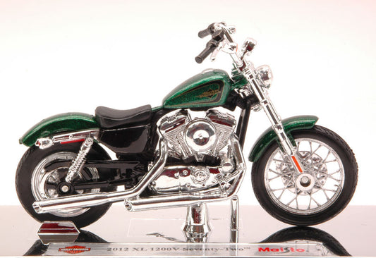 Maisto - HARLEY DAVIDSON XL 1200V SEVENTY-TWO 2012 METALLIC GREEN 1:18 - Cod. MI13078