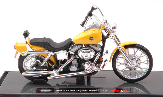 Maisto - HARLEY DAVIDSON FXDWG DYNA WIDE GLIDE 2001 YELLOW 1:18 - Cod. MI19139