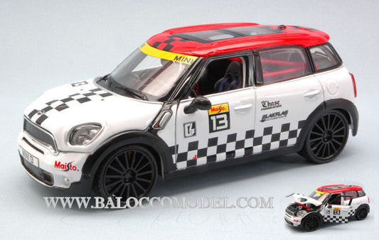 Maisto - MINI COUNTRYMAN N.13 WHITE/RED 1:24 - Cod. MI31367W