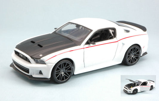 Maisto - FORD MUSTANG STREET RACER 2014 WHITE/BLACK 1:24 - Cod. MI31506W