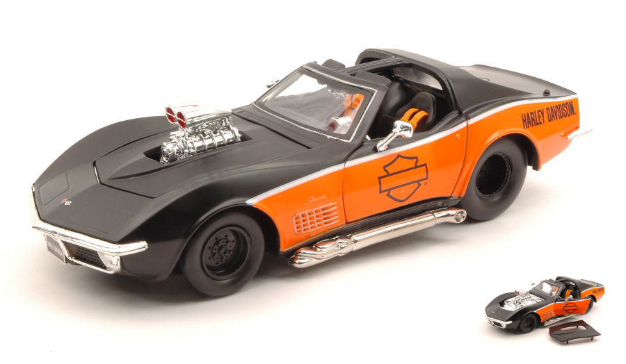 Maisto - CHEVROLET CORVETTE 1970 HARLEY DAVIDSON 1:24 - Cod. MI32193