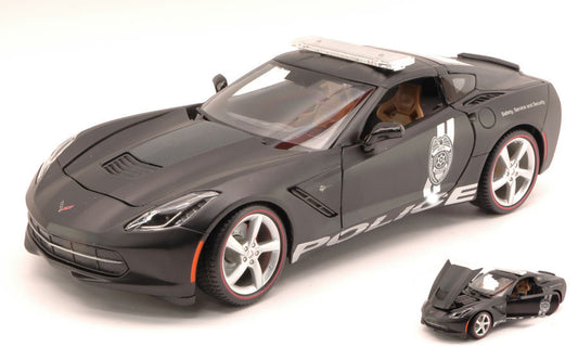 Maisto - CORVETTE STINGRAY 2014 SAFETY SERVICE AND SECURITY MATT BLACK 1:18 - Cod. MI36212