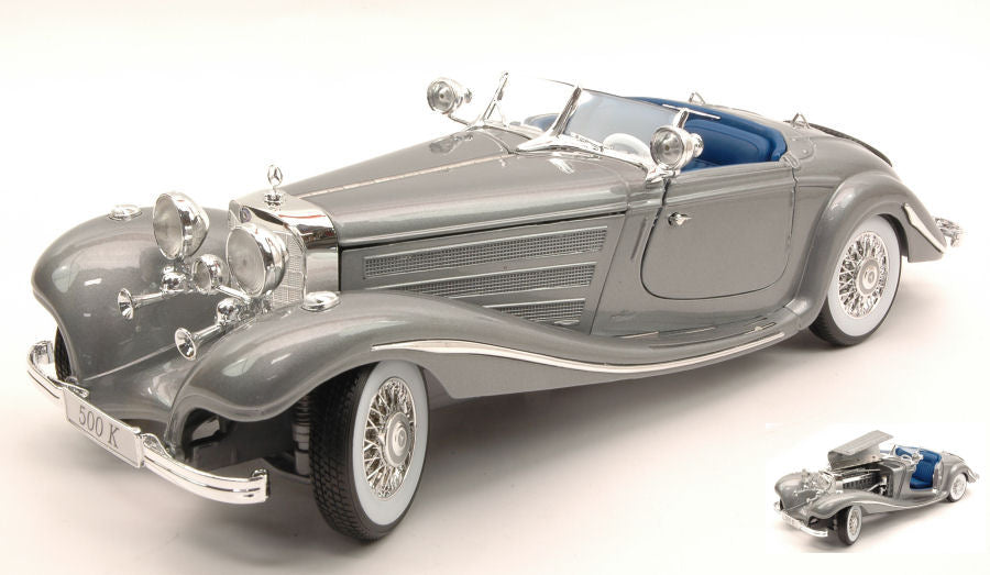 Maisto - MERCEDES 500 K TYPE 1936 SILVER 1:18 - Cod. MI36862S