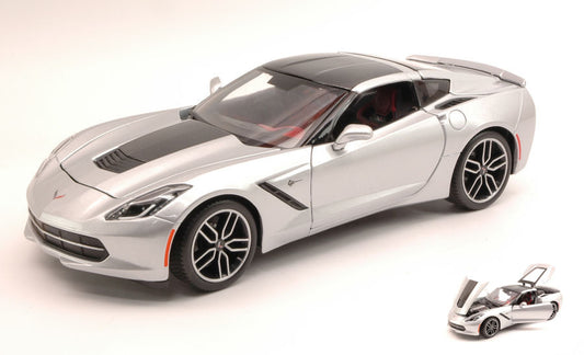 Maisto - CHEVROLET CORVETTE STINGRAY Z51 2014 SILVER EXCLUSIVE SERIES 1:18 - Cod. MI38132S