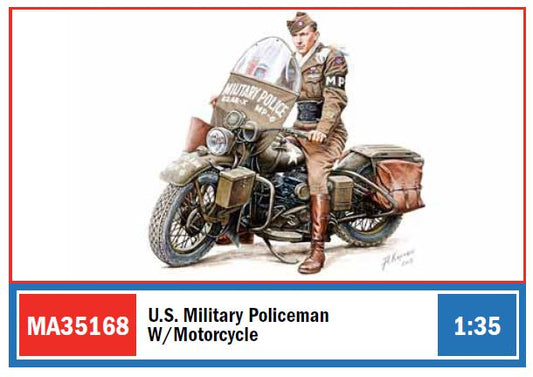 Miniart - U.S.MILITARY POLICEMAN W/MOTORCYCLE KIT 1:35 - Cod. MIN35168