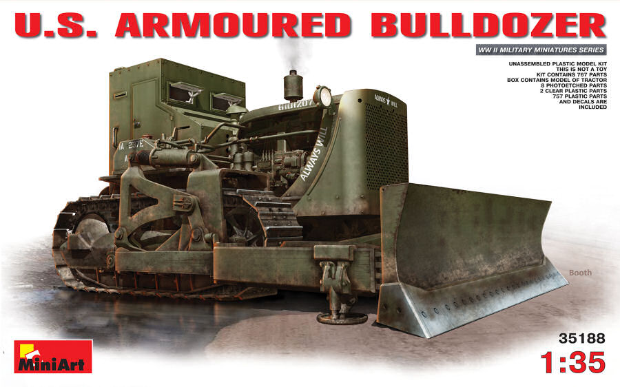 Miniart - U.S. ARMOURED BULLDOZER KIT 1:35 - Cod. MIN35188