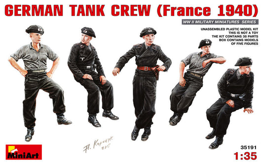 Miniart - GERMAN TANK CREW (FRANCE 1940) KIT 1:35 - Cod. MIN35191