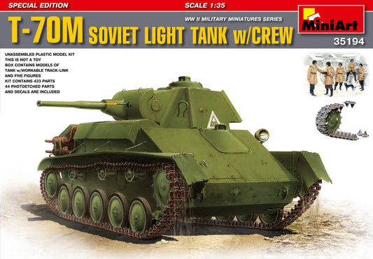 Miniart - T-70 SOVIET LIGHT TANK KIT 1:35 - Cod. MIN35194