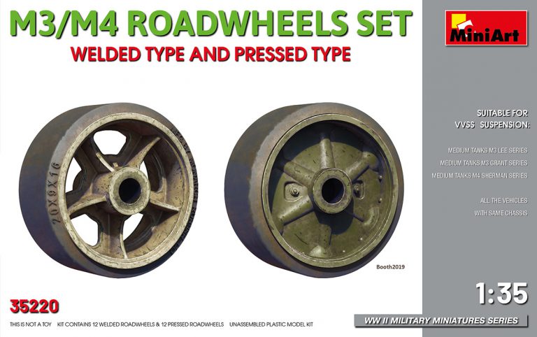 Miniart - M3/M4 ROADWHEELS SET KIT 1:35 - Cod. MIN35220