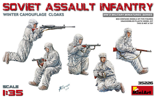 Miniart - SOVIET ASSAULT INFANTRY WINTER CAMOUFLAGE CLOAKS KIT 1:35 - Cod. MIN35226
