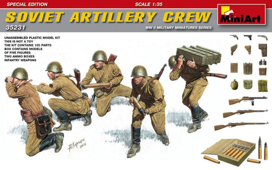 Miniart - SOVIET ARTILLERY CREW SPECIAL EDITION KIT 1:35 - Cod. MIN35231
