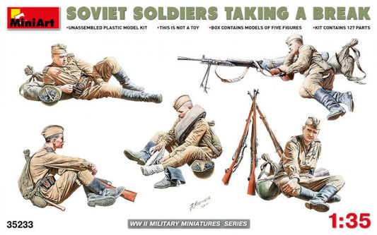 Miniart - SOVIET SOLDIERS TAKING A BREAK KIT 1:35 - Cod. MIN35233