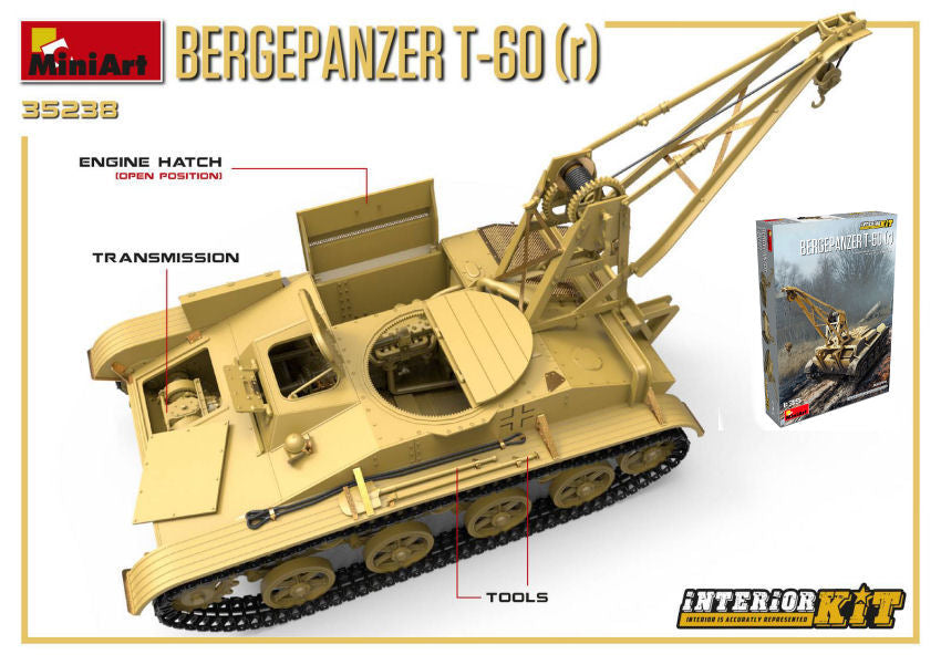 Miniart - BERGEPANZER T-60 (R) INTERIOR KIT 1:35 - Cod. MIN35238