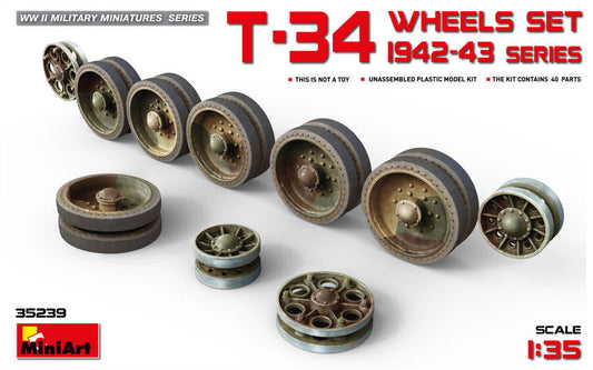 Miniart - T-34 WHEELS SET 1942-43 SERIES KIT 1:35 - Cod. MIN35239