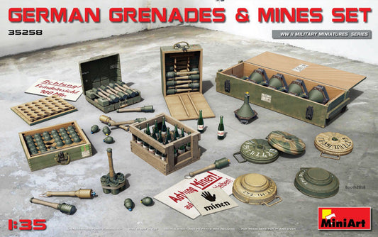 Miniart - GERMAN GRENADES & MINES SET KIT 1:35 - Cod. MIN35258