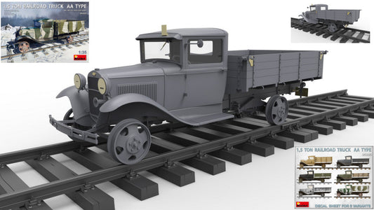 Miniart - TRUCK AA TYPE 1,5 TON RAILROAD KIT 1:35 - Cod. MIN35265