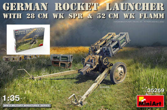 Miniart - GERMAN ROCKET LAUNCHER WITH 28 cm WK Spr & 32 cm FLAMM KIT 1:35 - Cod. MIN35269