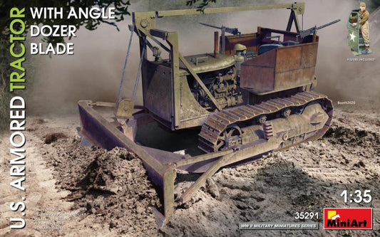 Miniart - U.S.ARMORED TRACTOR WITH ANGLE DOZER BLADE KIT 1:35 - Cod. MIN35291