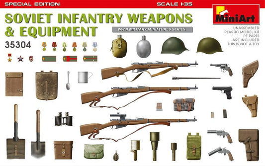 Miniart - SOVIET INFANTRY WEAPONS AND EQUIPMENT KIT 1:35 - Cod. MIN35304