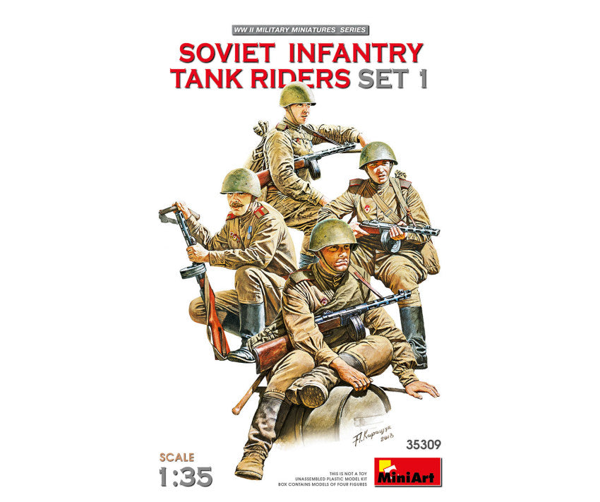 Miniart - SOVIET INFANTRY TANK RIDERS SET 1 KIT 1:35 - Cod. MIN35309