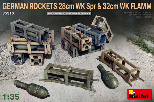 Miniart - GERMAN ROCKETS 28 cm WK SPR & 32 cm WK FLAMM KIT 1:35 - Cod. MIN35316