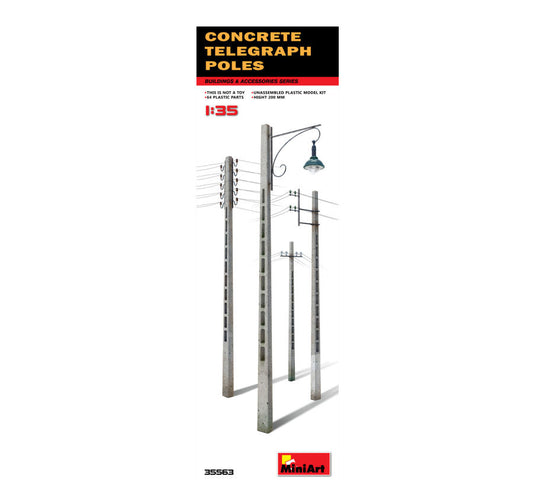 Miniart - CONCRETE TELEGRAPH POLES KIT 1:35 - Cod. MIN35563