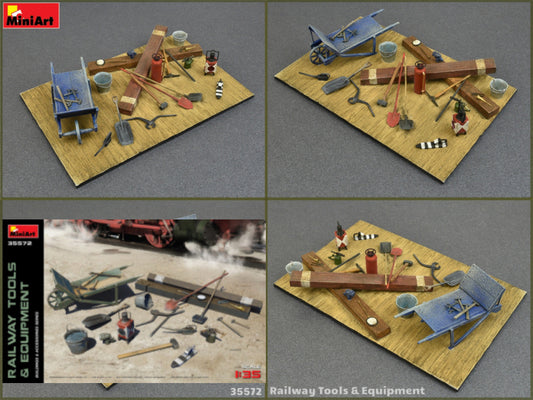 Miniart - RAILWAY TOOLS & EQUIPMENT KIT 1:35 - Cod. MIN35572
