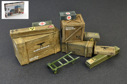 Miniart - WOODEN BOXES & CRATES KIT 1:35 - Cod. MIN35581