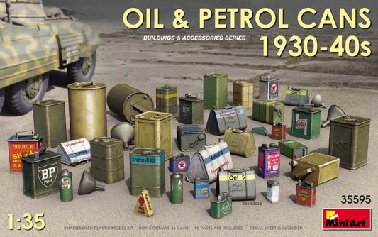 Miniart - OIL & PETROL CANS 1930-40s KIT 1:35 - Cod. MIN35595